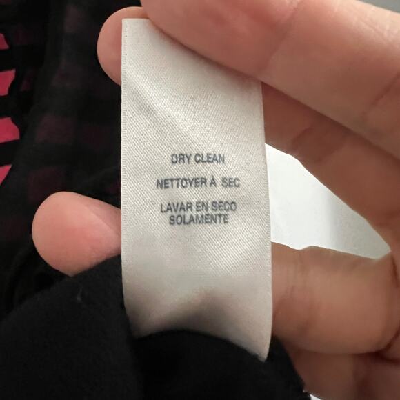 Ella Moss XS Black Pink Striped Blouson Top Blouse Sleeveless Short Length - Picture 9 of 9